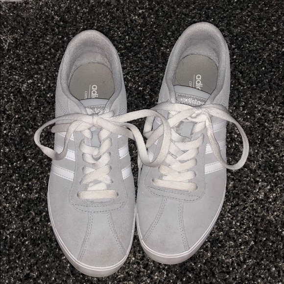 adidas Shoes - Adidas suede grey courtset sneakers